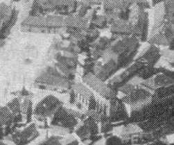 Leteck fotografie Rokycan z r. 1925. Pohled smrem k zpadu.