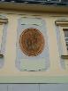 barokn medailon s obrazem sv.Florina na pamtkov chrnnm mlnu p.12/III na Nmst U Sask brny, foto: D.Borek, jen 2004